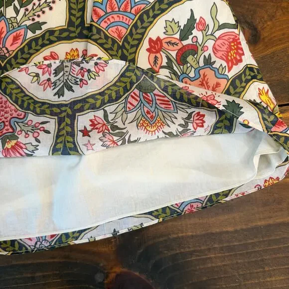 RHODE Floral Printed One Shoulder Shift Tent Dress Cotton Resort Women's Large - Picture 13 of 14